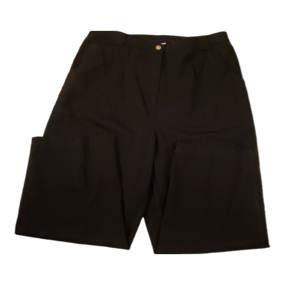 DRESS BARN BLACK CAPRIS, HIGH WAISTED, SIZE 12